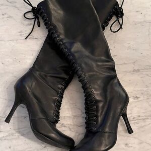 Saks Fifth Avenue Vintage Black Heeled Boots